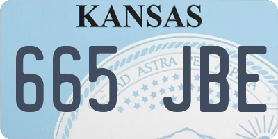 KS license plate 665JBE