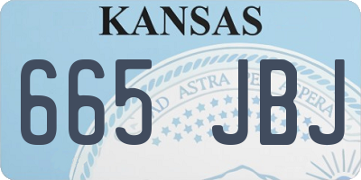 KS license plate 665JBJ