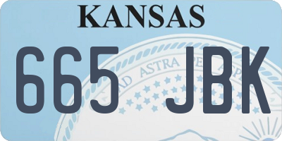 KS license plate 665JBK
