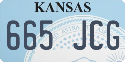 KS license plate 665JCG