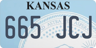 KS license plate 665JCJ