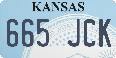 KS license plate 665JCK