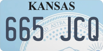 KS license plate 665JCQ