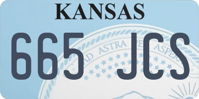 KS license plate 665JCS
