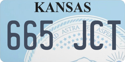 KS license plate 665JCT