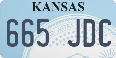 KS license plate 665JDC