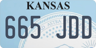 KS license plate 665JDD