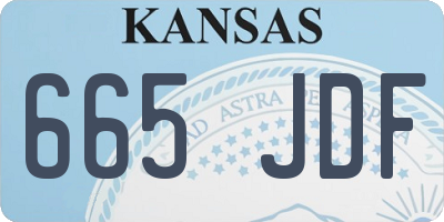 KS license plate 665JDF