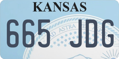 KS license plate 665JDG