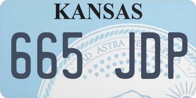 KS license plate 665JDP