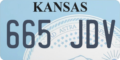 KS license plate 665JDV