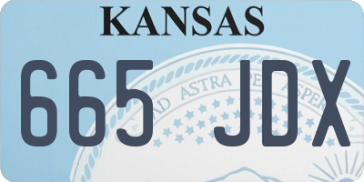 KS license plate 665JDX