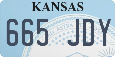 KS license plate 665JDY
