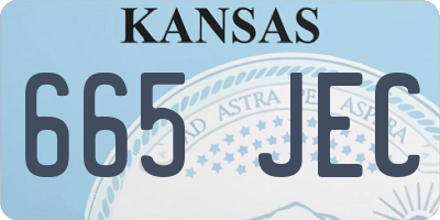 KS license plate 665JEC