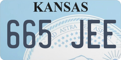 KS license plate 665JEE