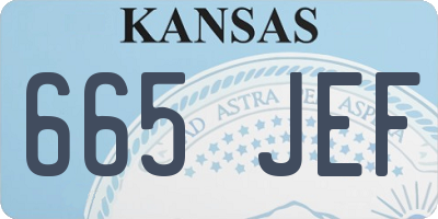 KS license plate 665JEF