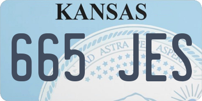KS license plate 665JES