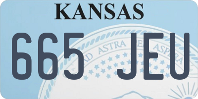 KS license plate 665JEU