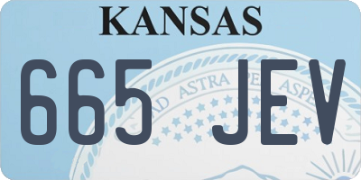 KS license plate 665JEV