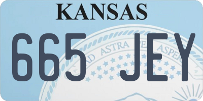 KS license plate 665JEY