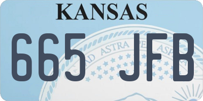 KS license plate 665JFB