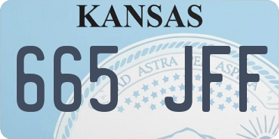 KS license plate 665JFF