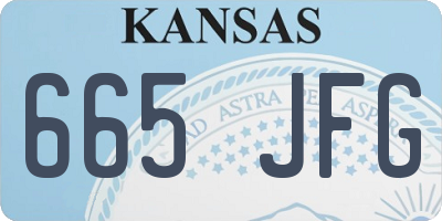 KS license plate 665JFG