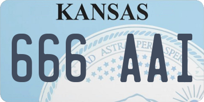 KS license plate 666AAI