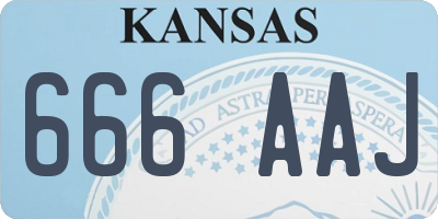 KS license plate 666AAJ