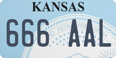 KS license plate 666AAL