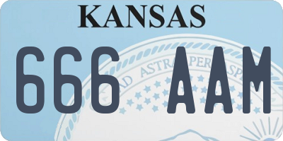 KS license plate 666AAM