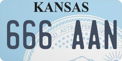 KS license plate 666AAN