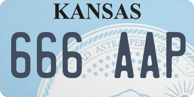 KS license plate 666AAP