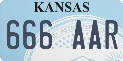 KS license plate 666AAR