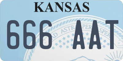 KS license plate 666AAT