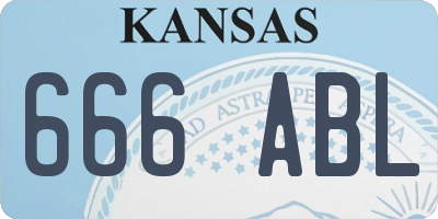 KS license plate 666ABL