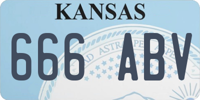 KS license plate 666ABV