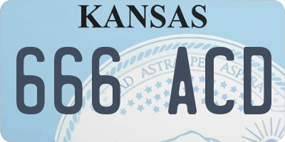 KS license plate 666ACD