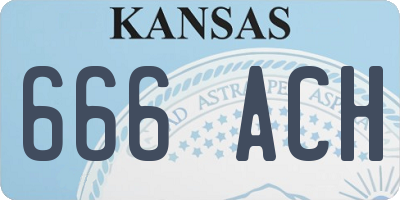 KS license plate 666ACH
