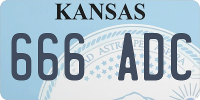 KS license plate 666ADC