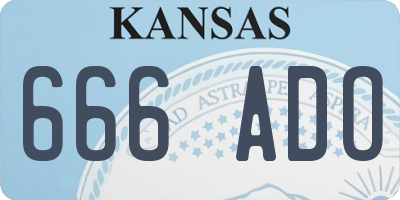 KS license plate 666ADO