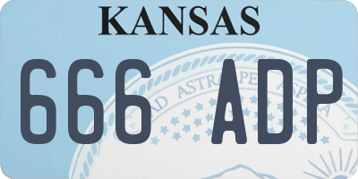 KS license plate 666ADP