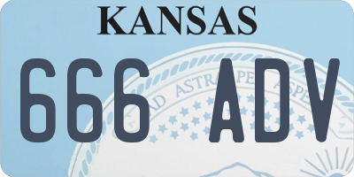 KS license plate 666ADV
