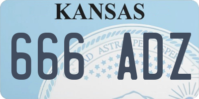 KS license plate 666ADZ