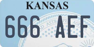 KS license plate 666AEF