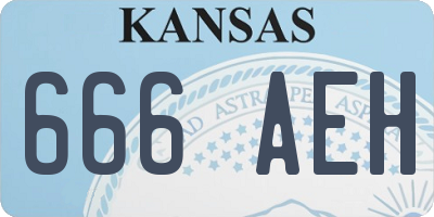 KS license plate 666AEH
