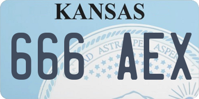 KS license plate 666AEX