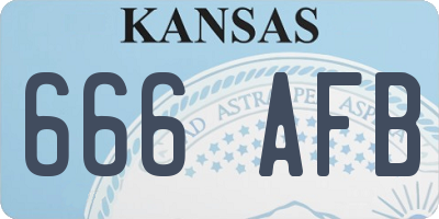 KS license plate 666AFB