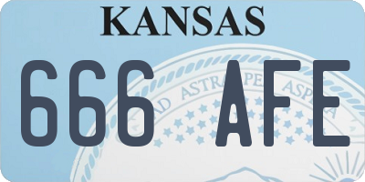 KS license plate 666AFE