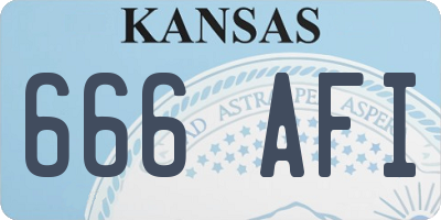 KS license plate 666AFI